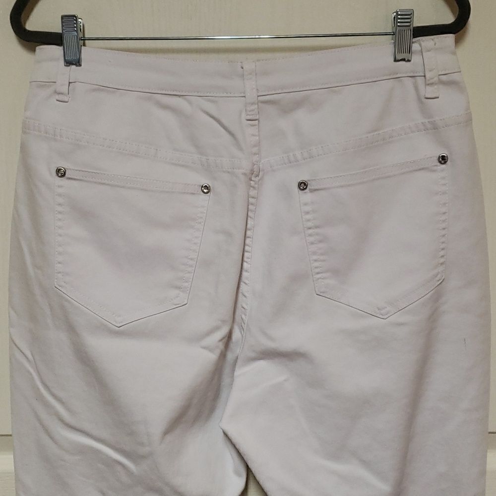 🌹Luxury Blues White Jeans Rhinestone Button and Studs sz 16 - Picture 10 of 10
